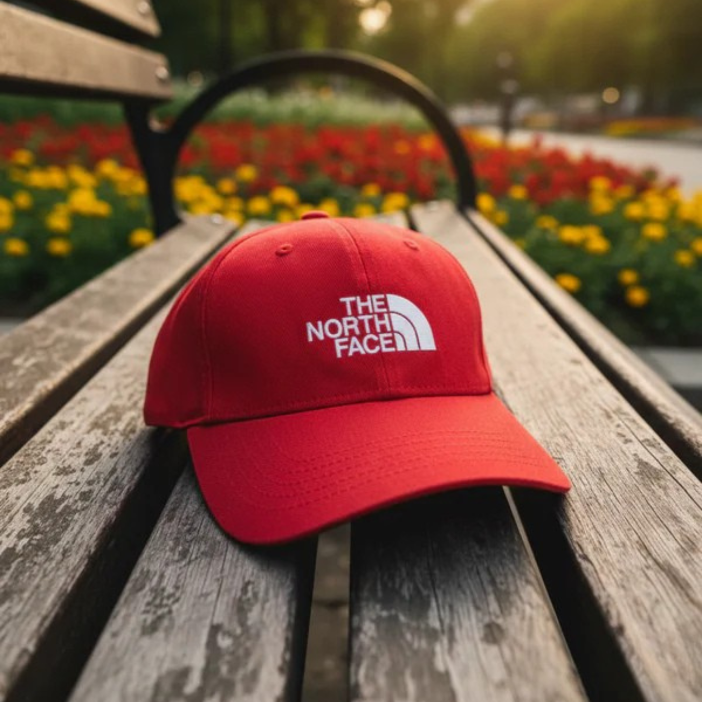 The North Face Embroidered Classic Baseball Cap – Bold Red