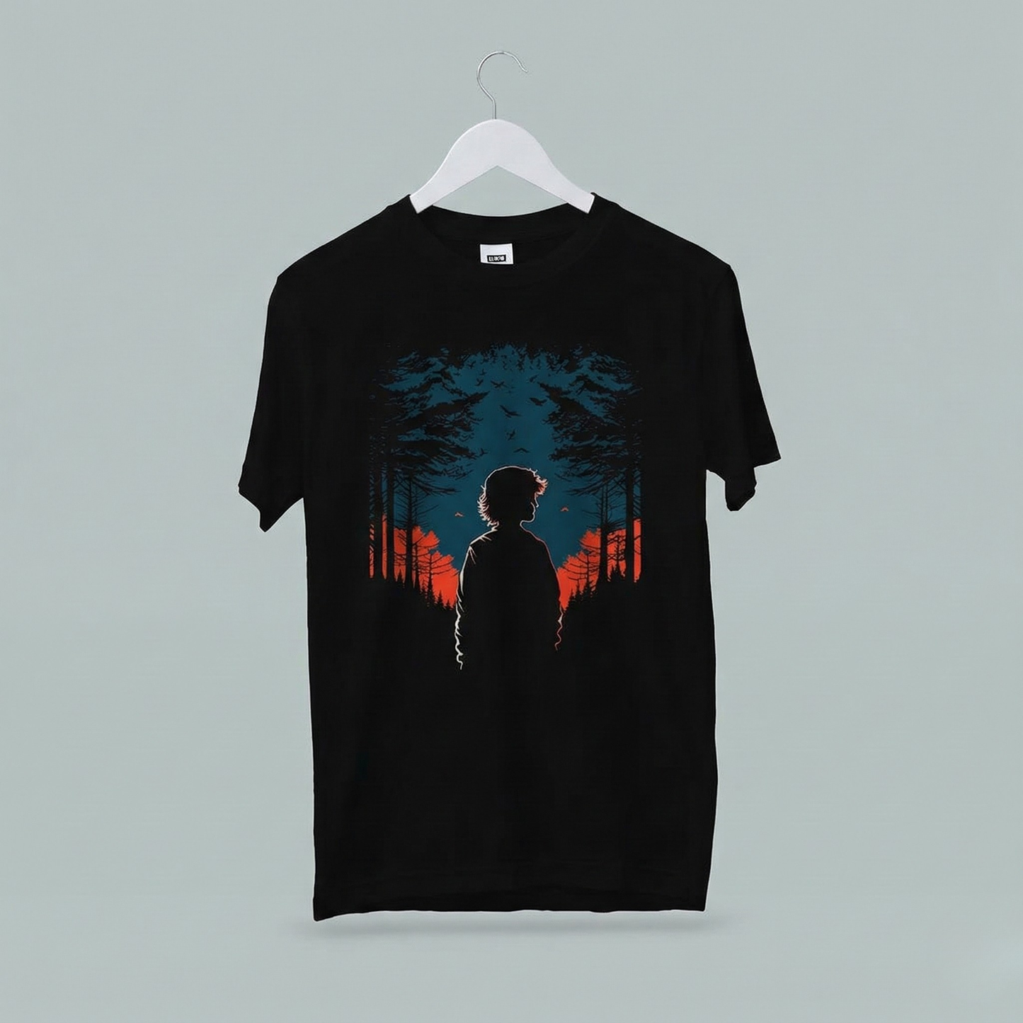 Into the Woods Graphic Tee – Silhouette Forest Premium Cotton T-Shirt