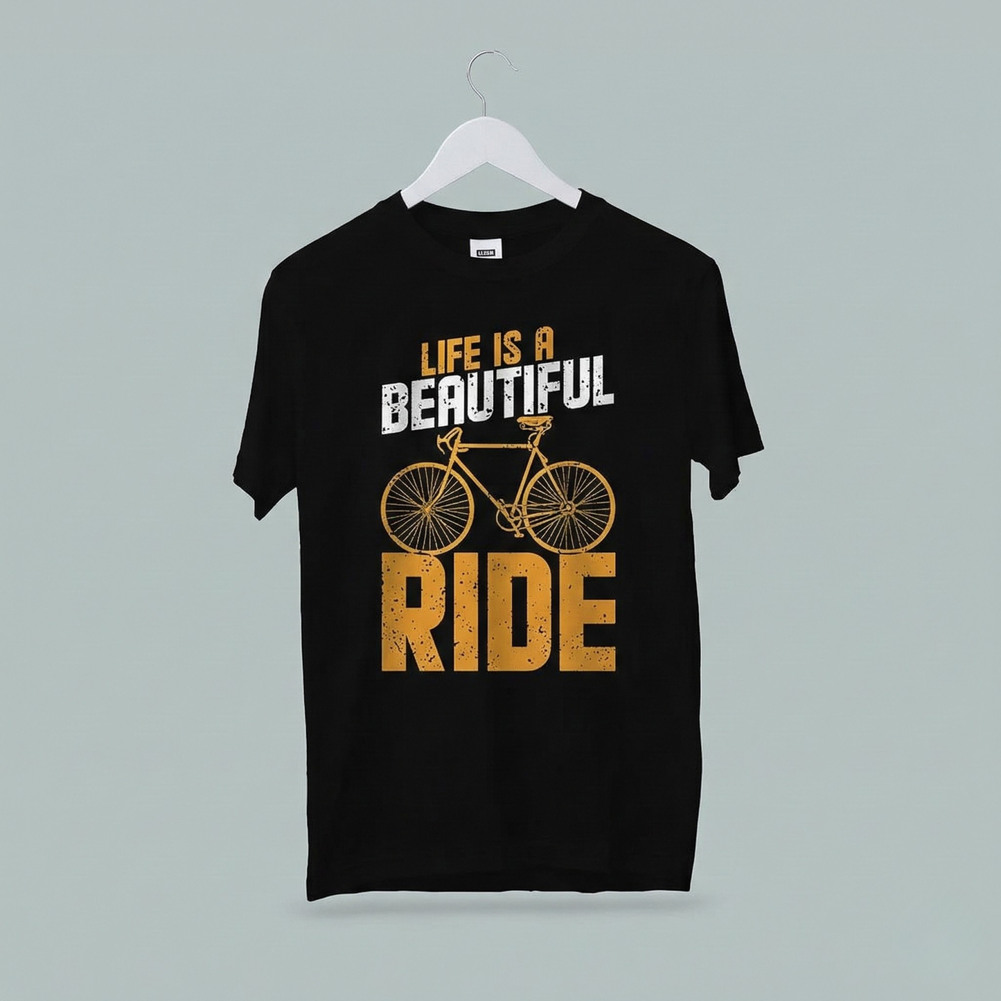 "Life is a Beautiful Ride" Cycling Tee – Vintage Distressed Graphic T-Shirt
